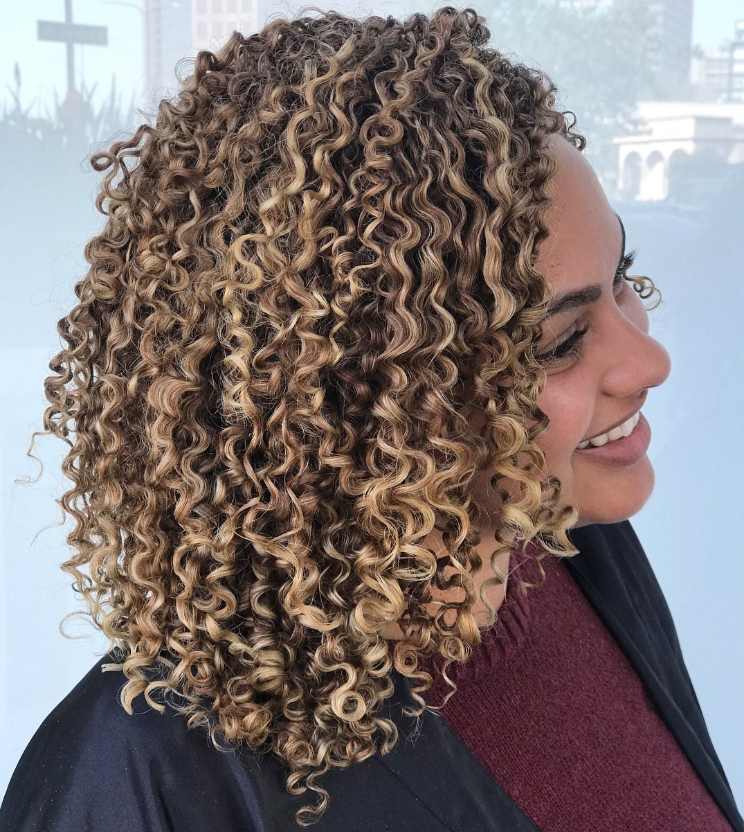 Medium Length Curly Hair with Ringlets