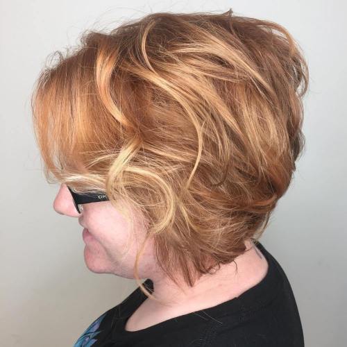 Messy Blonde Stacked Bob