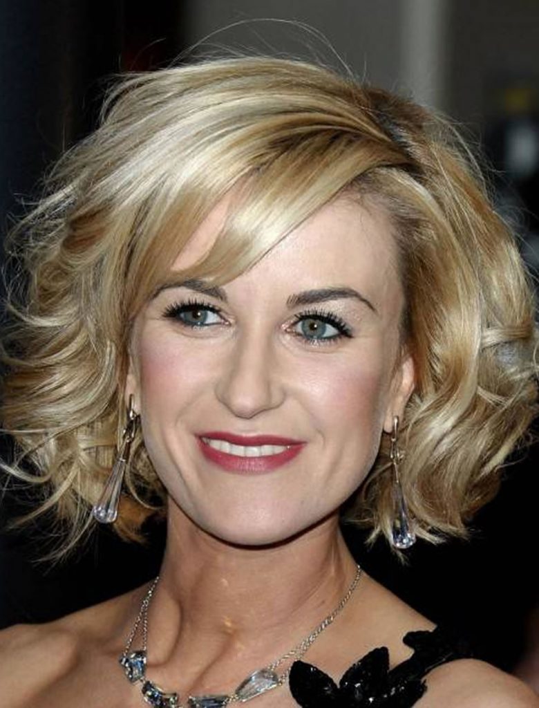 Messy Curly Blonde Bob