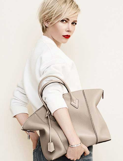 Michelle Williams Long Pixie Cut