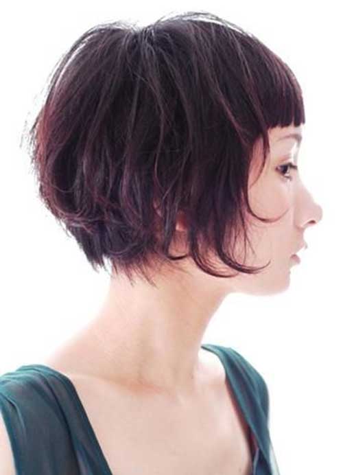 Short Cute Bob Hairstyle for Thick Hair Cut