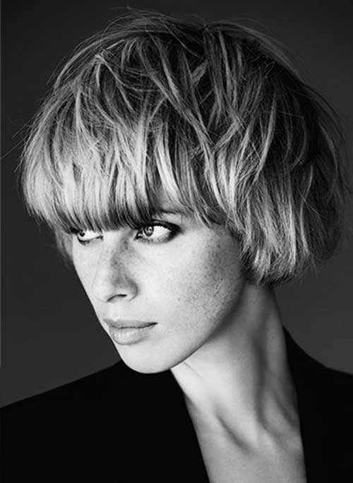Short Cute Hairstyle for Thick Pixie Bob Hair Cut
