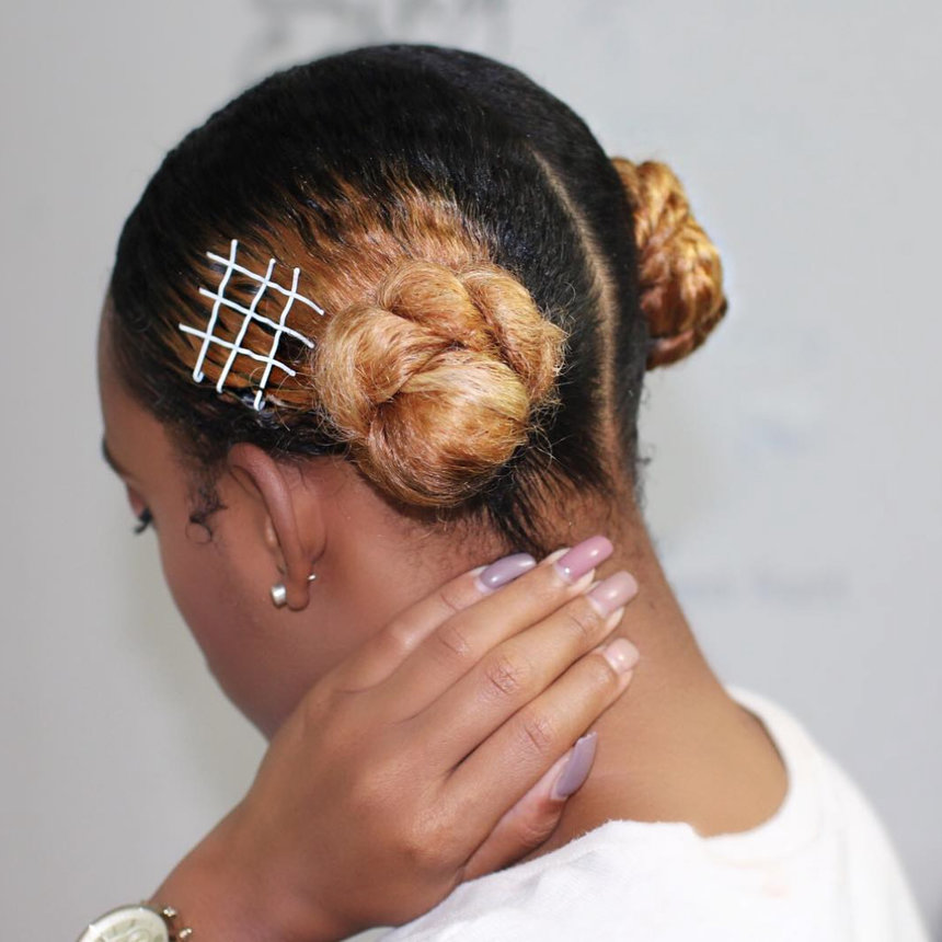 Side Parted Buns