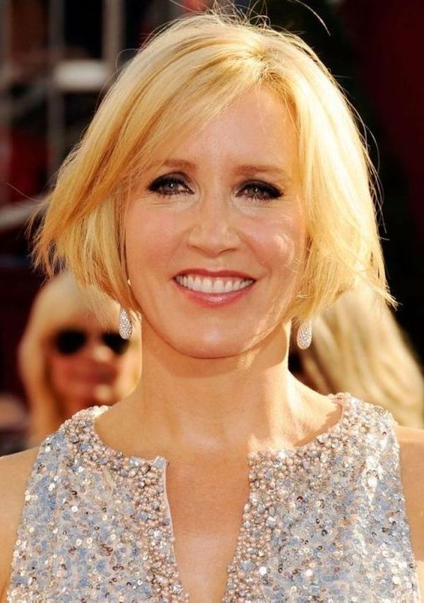 Side Swept Blonde Wispy Bob