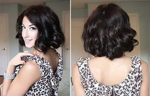 Simply Long Curly Bob Hair Cut