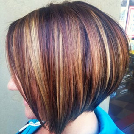 Asymmetrical Short Bob Hairdo for Ladies