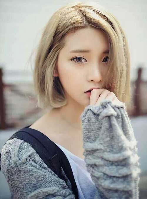 Cute Short Line Bob for Asian Girls