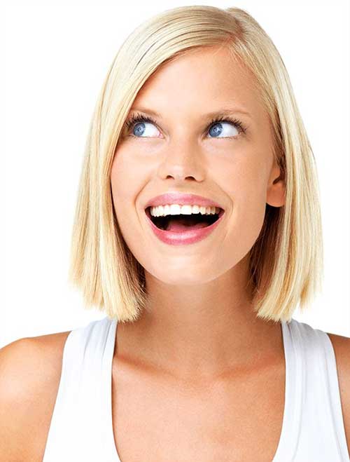Cute Short Straight Blunt Bob for Girls