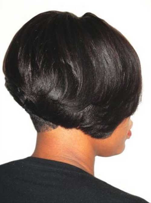 Dark Layered Bob for African American Women