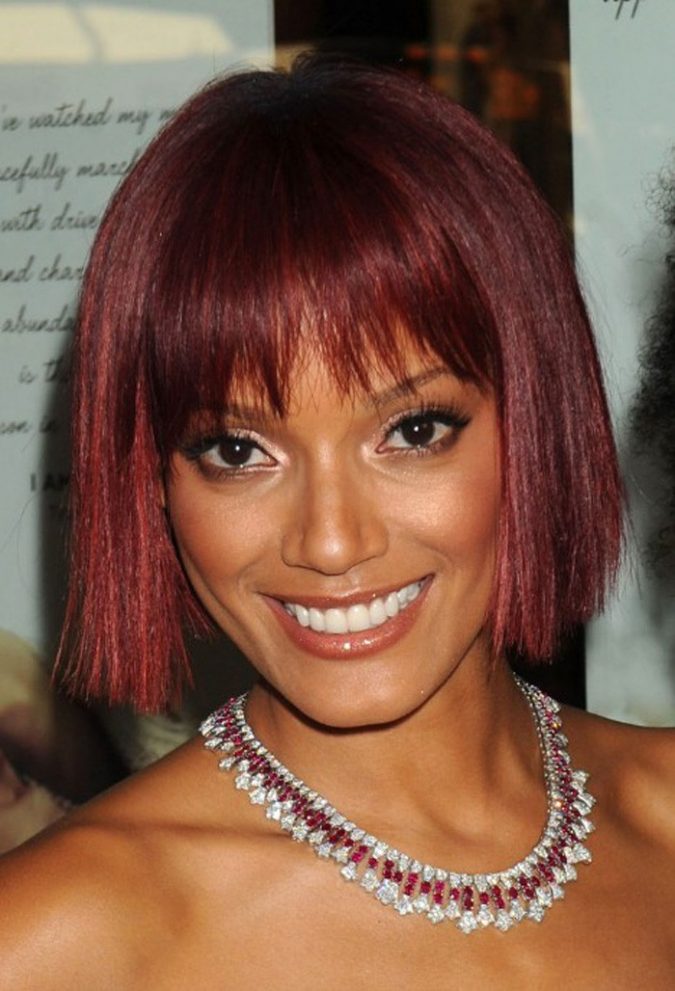 Edgy Bangs Bob Hairstyle