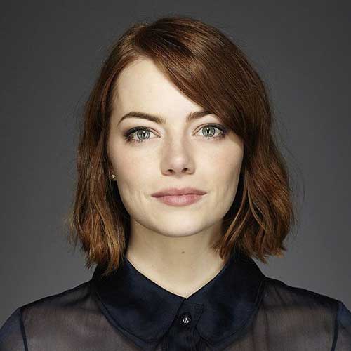 Emma Stone Short Blunt Hair for Women