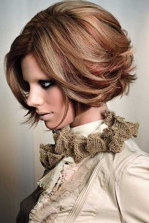 Highlighted Hair Color for Short Hair