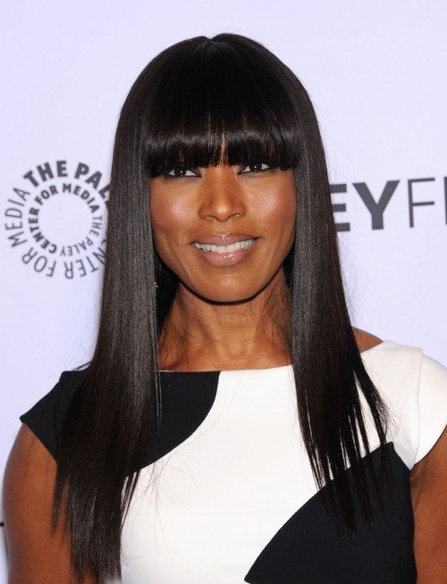 Long Sleek Straight Hair with Bangs