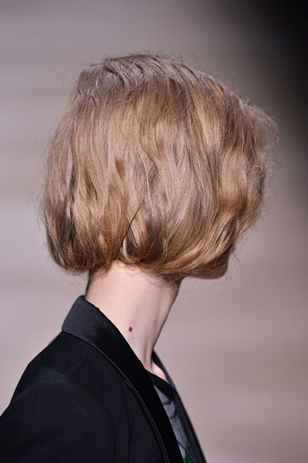 Messy and Wavy Short Bob Hairstyle