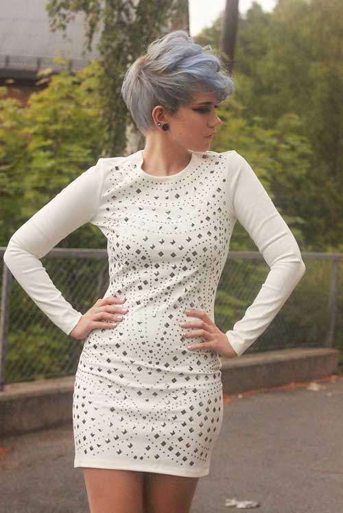 Pastel Grey Short Hair for Women