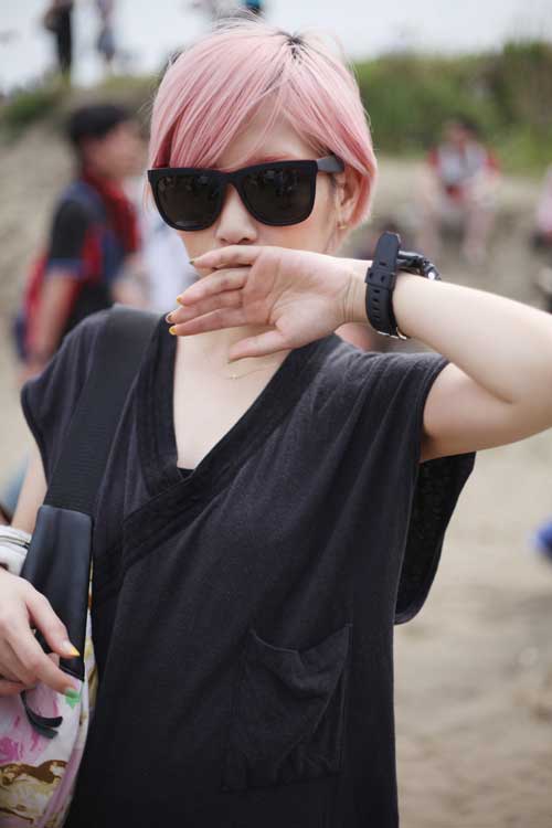Pink short hair 2020