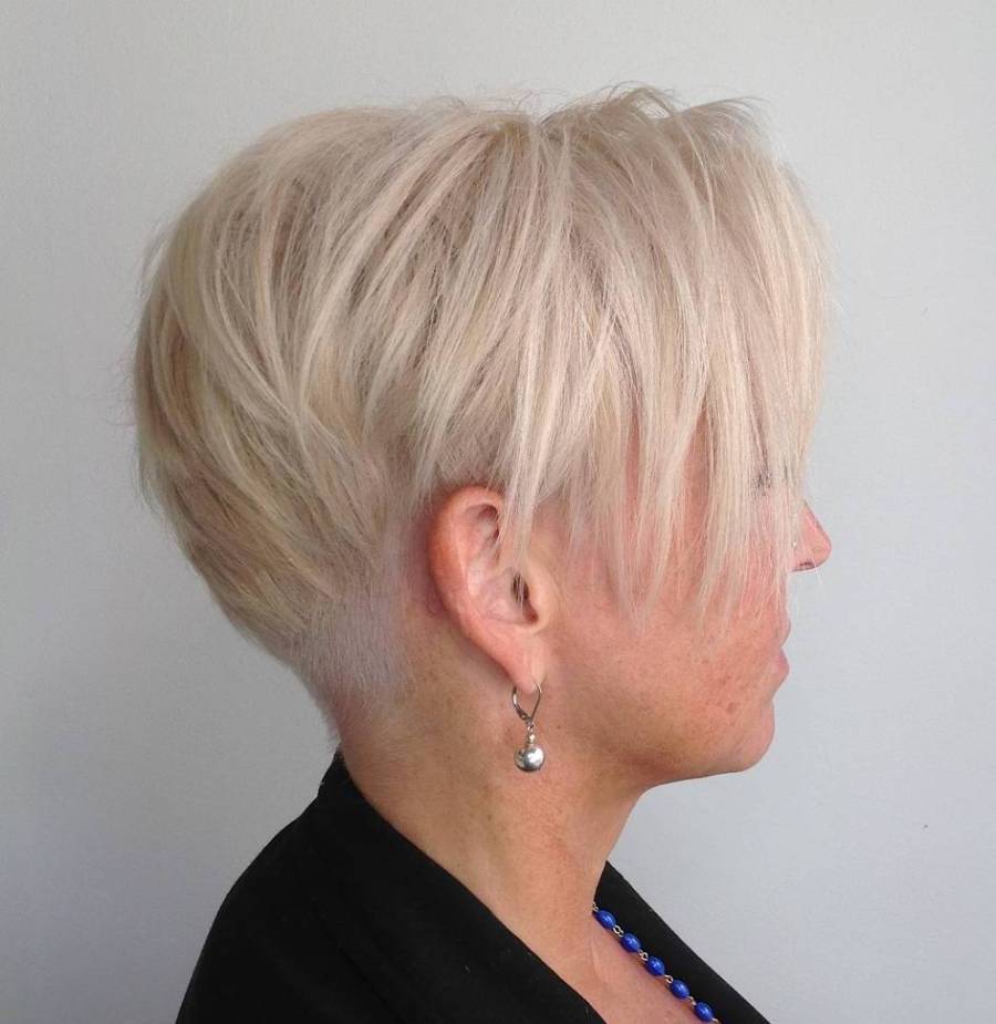 Platinum Pixie with Shaved Nape