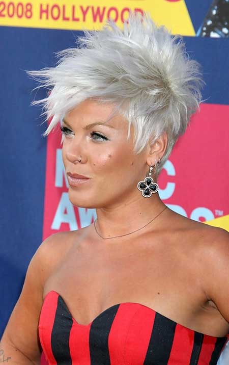 Platinum Silver Spiked Interesting Look