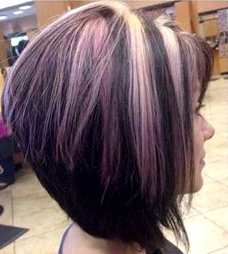 Purple and Peach Highlighted Hair for Women