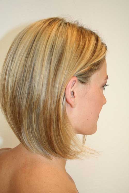 Short Blonde Straight Bob Haircut