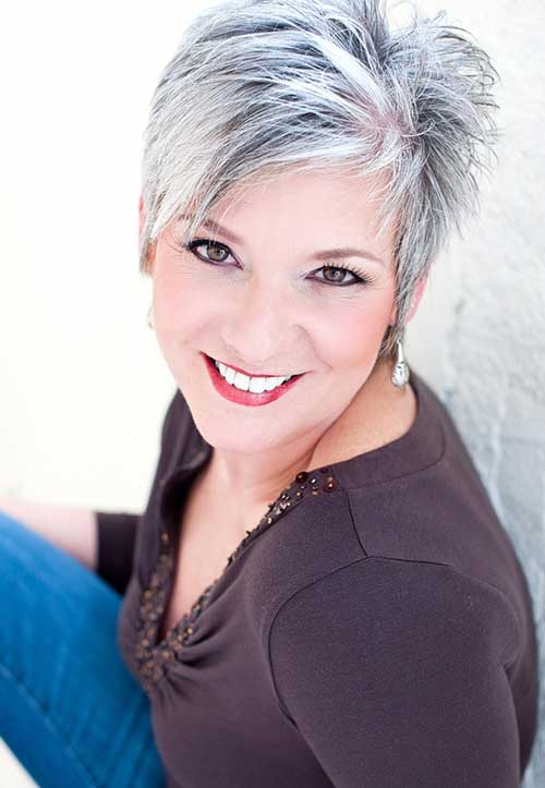 Short Edgy and Spiky Hairstyle with Long Bangs