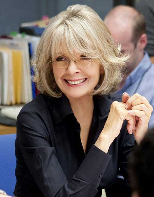 Short Haircut with Bangs Over 50