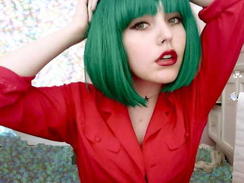 Short green hair2
