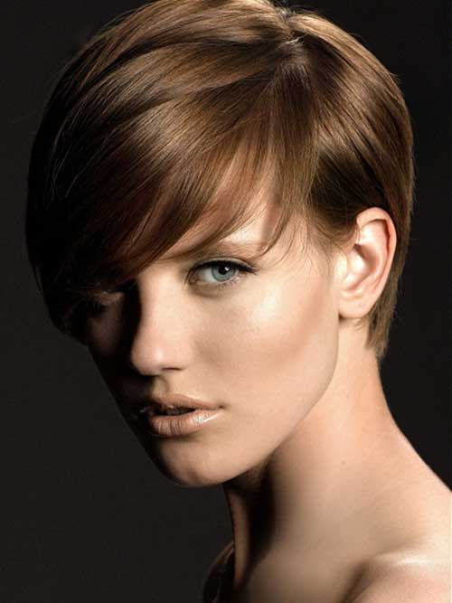 Short light brown hair