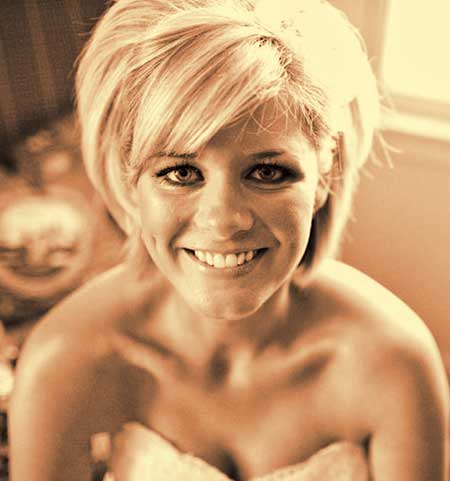 The Fabulous Golden Blonde Bob Wedding Hairstyle