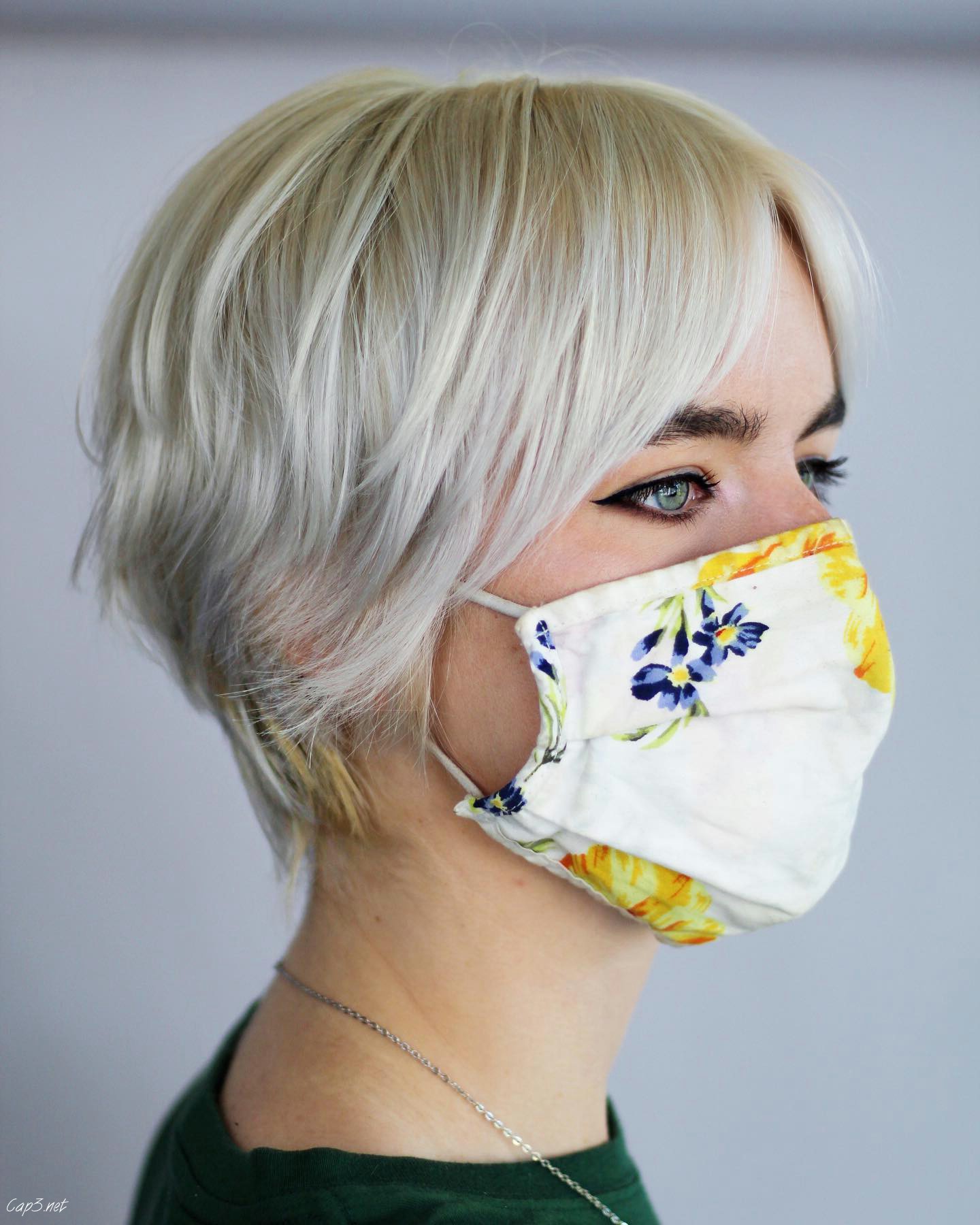 Icy Blonde Pageboy Hairstyle