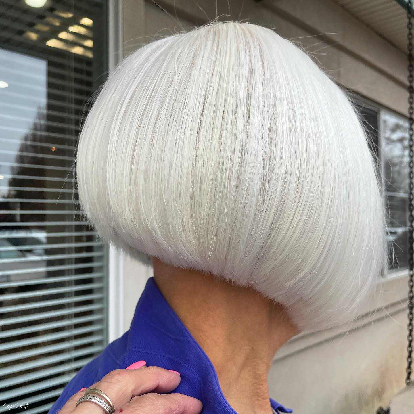 Icy White Bob Look