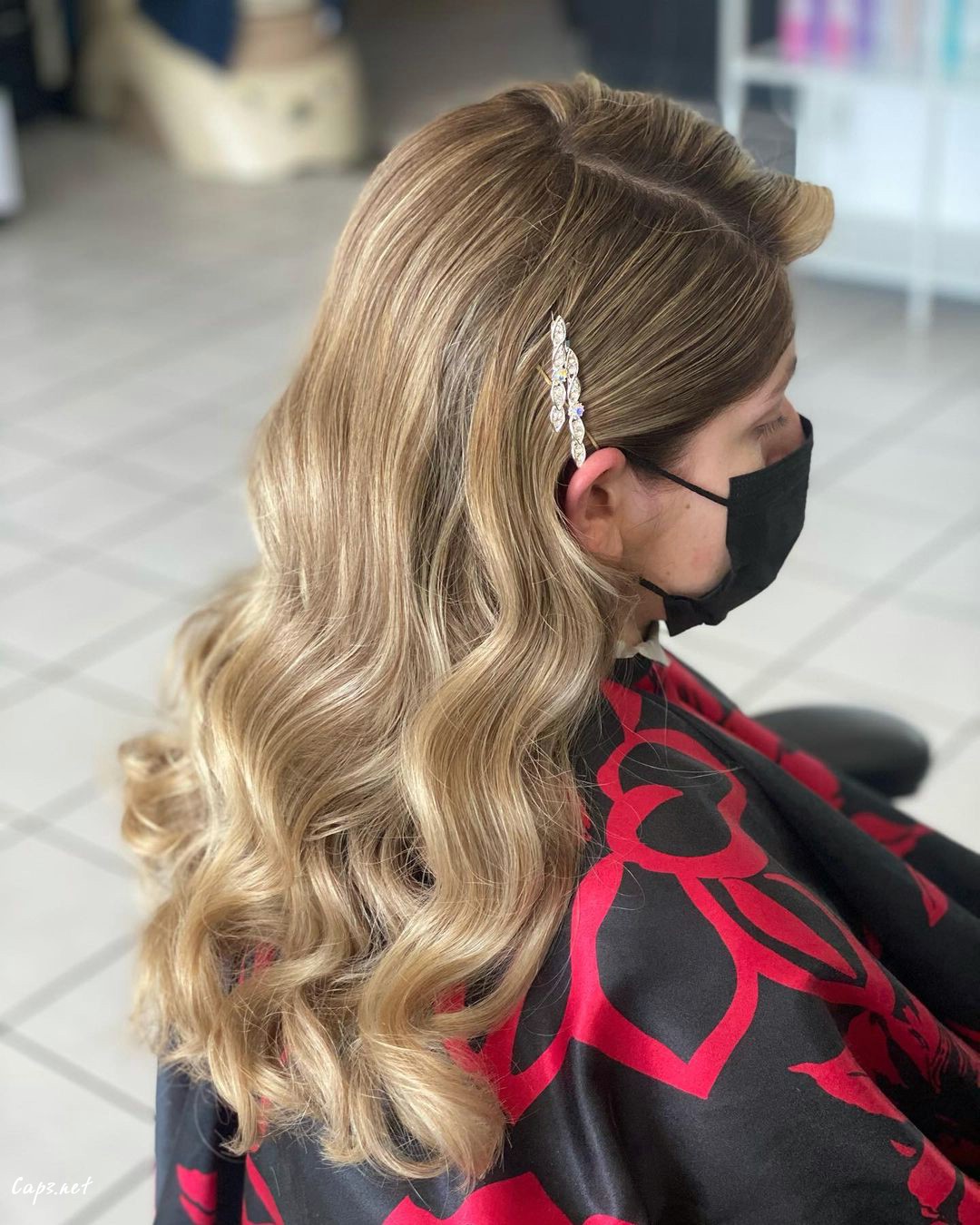 Light Blonde Finger Waves