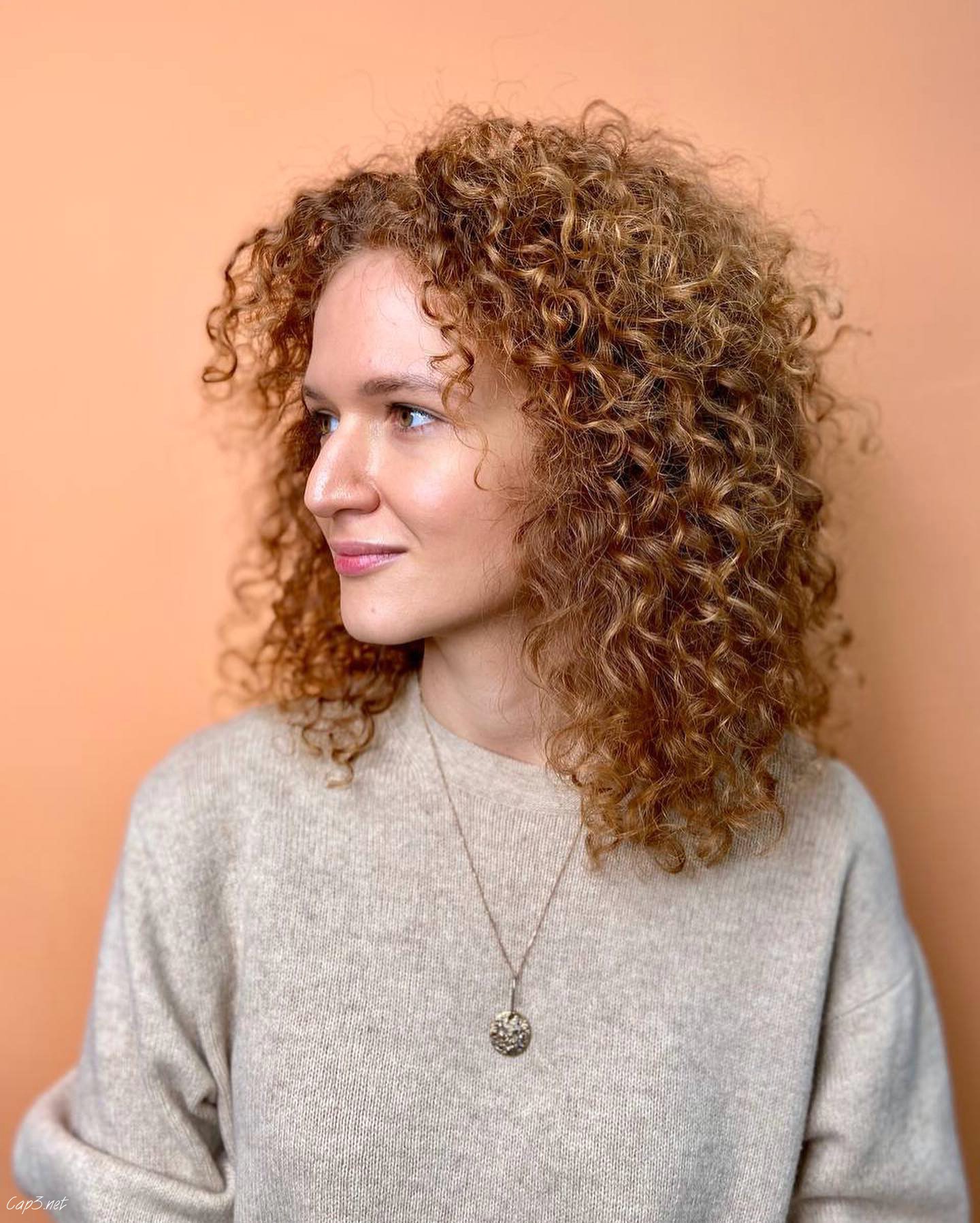 Light Orange Curly Hairstyle
