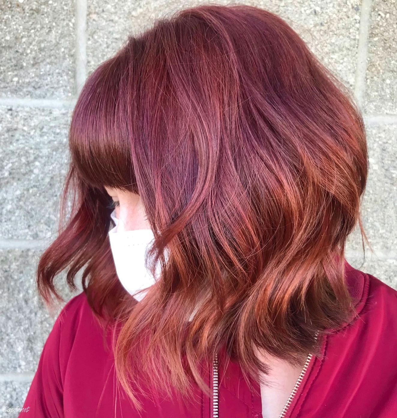 Light Red Layered Bob