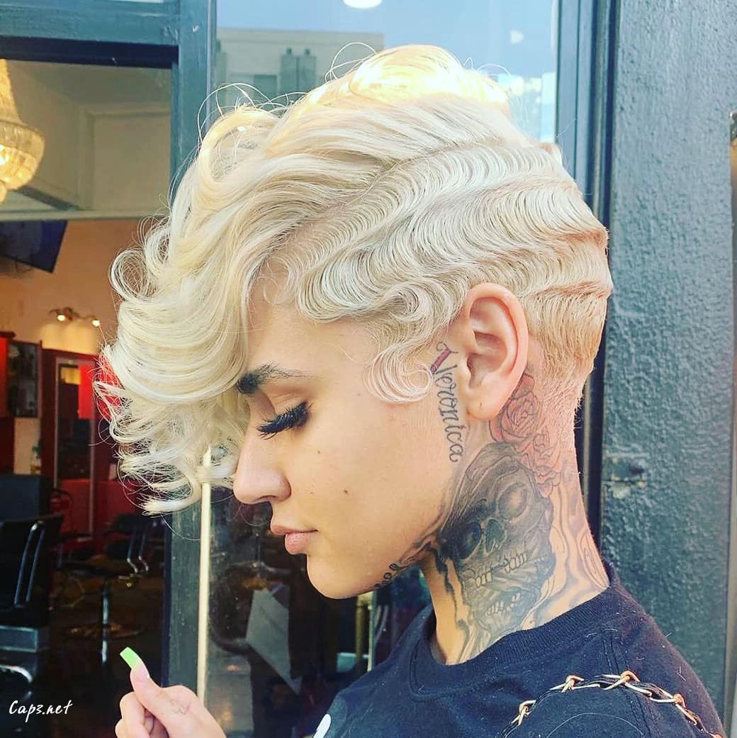 Retro Blonde Finger Waves