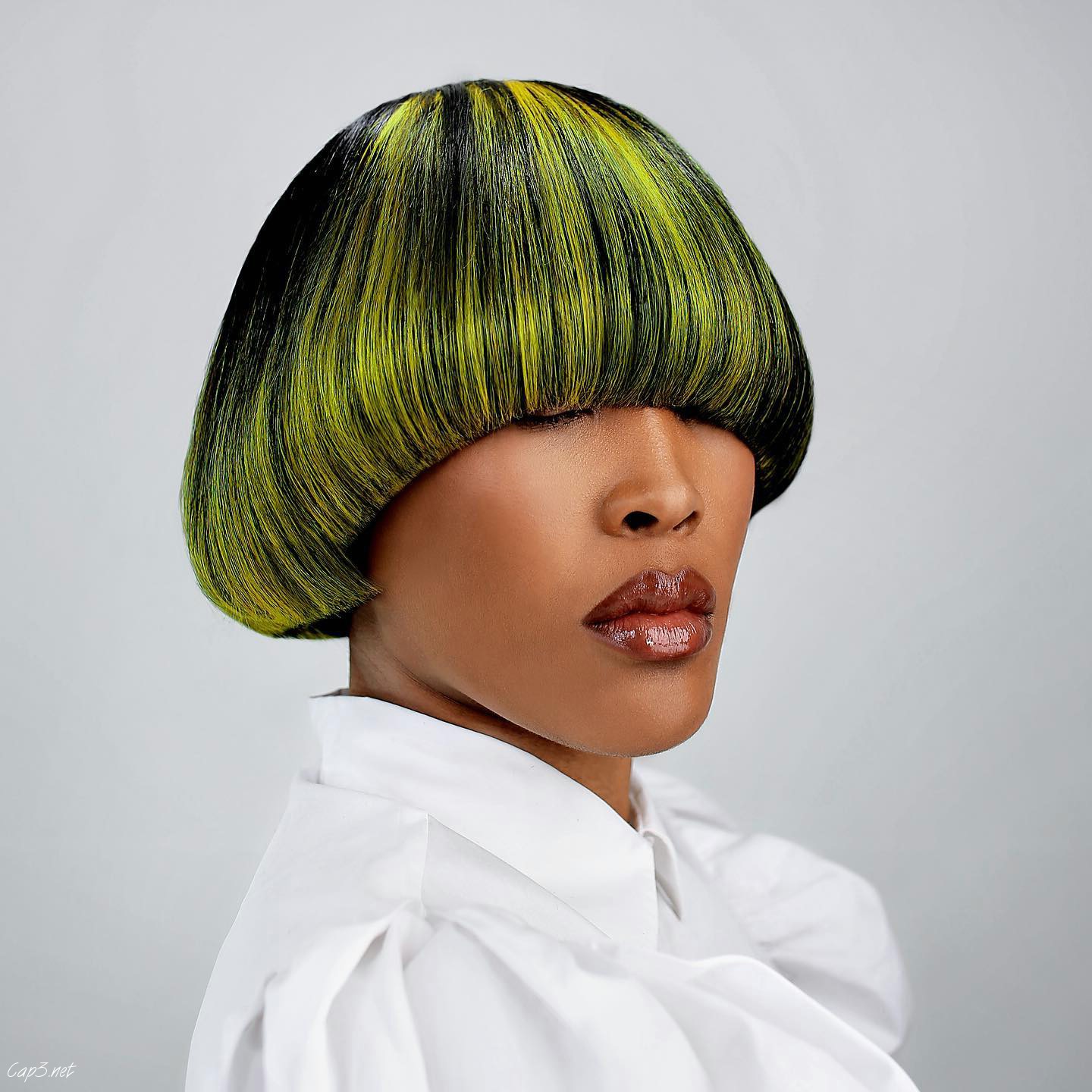 Retro Neon Pageboy Hairstyle