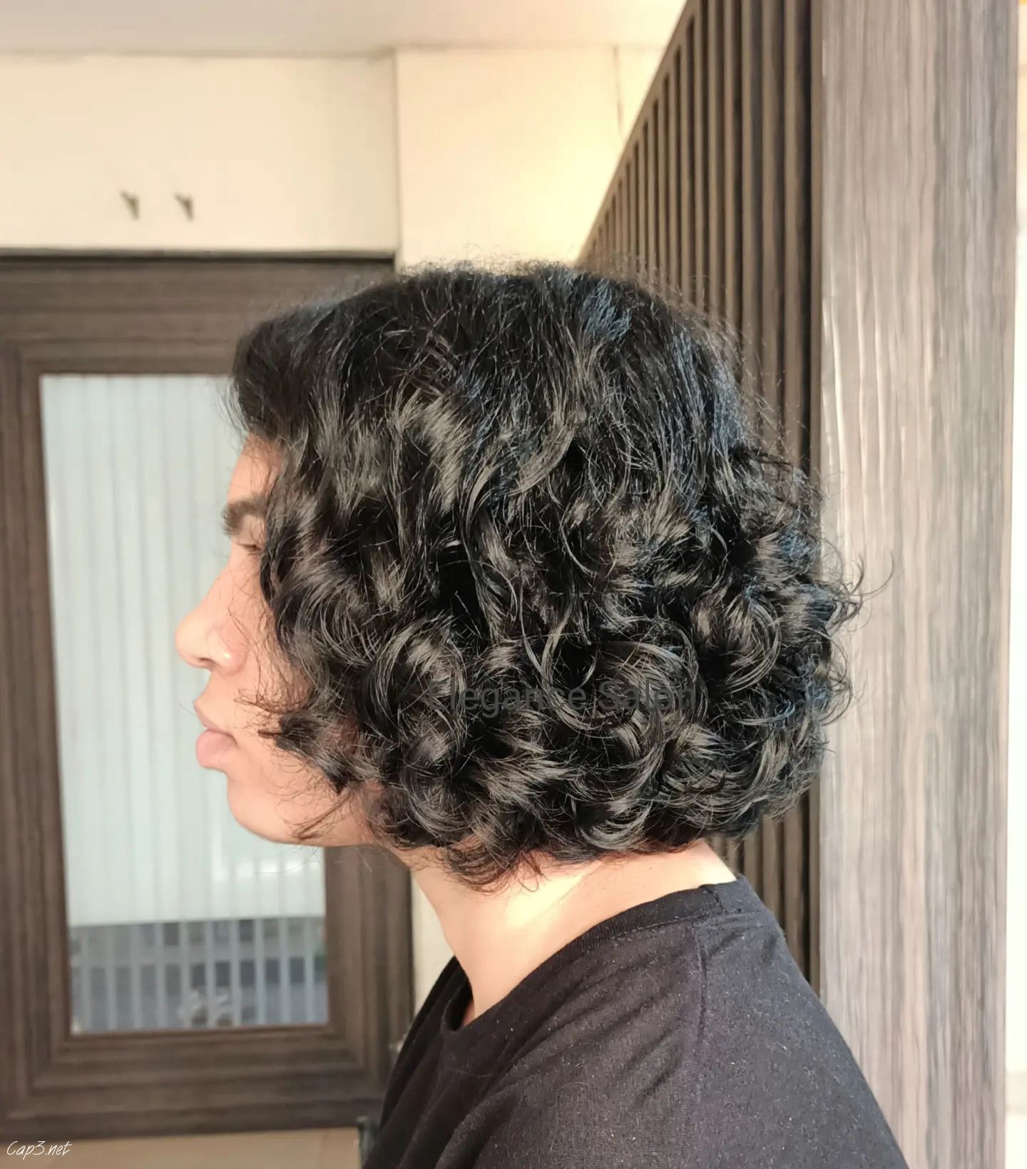 Short Curly Black Pixie