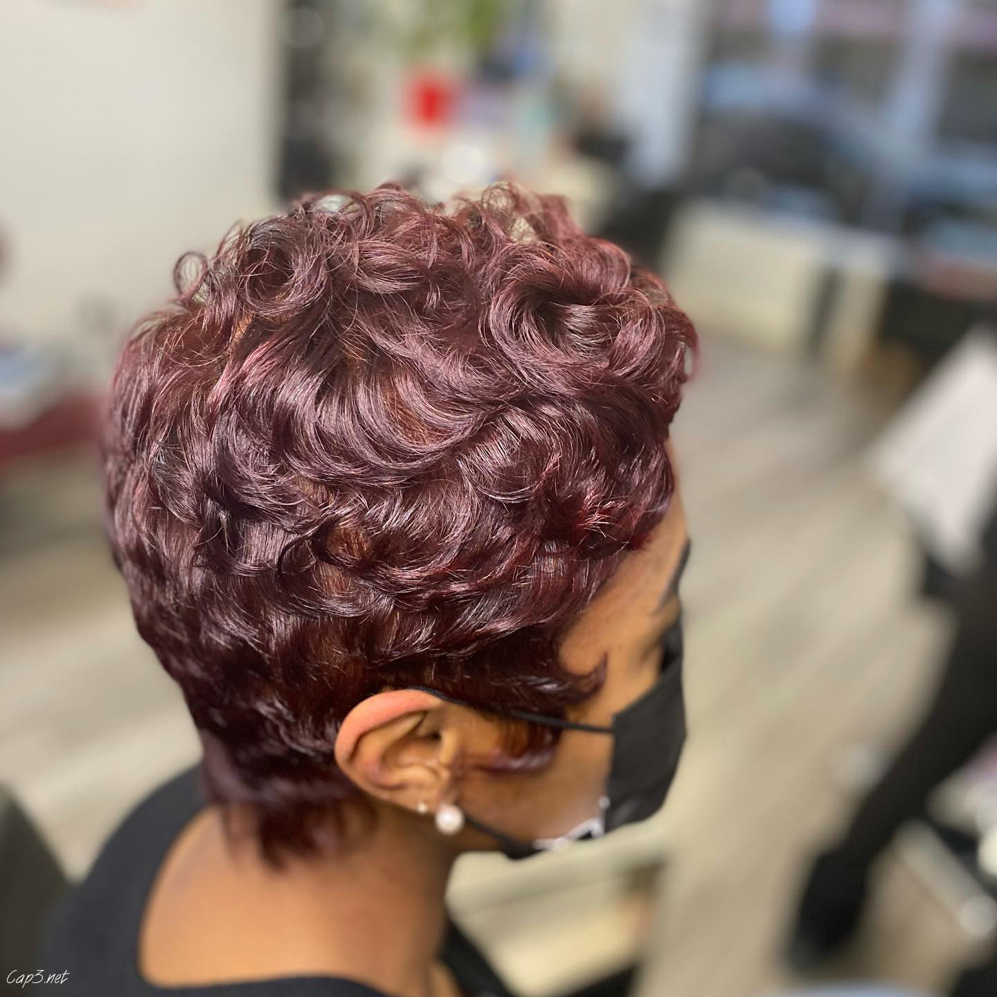 Short Purple Updo