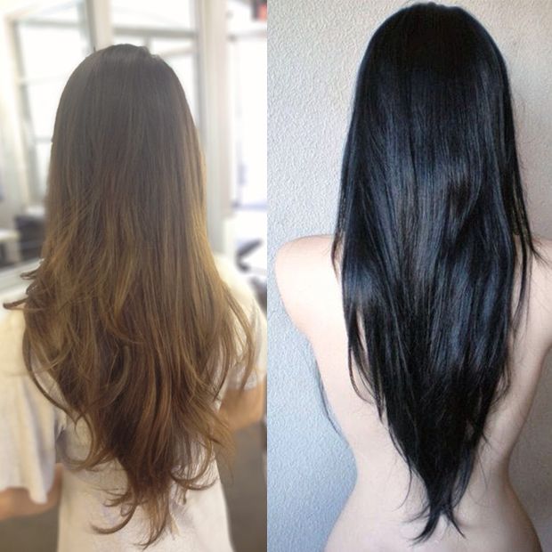 V Shaped Layered Hairstyle