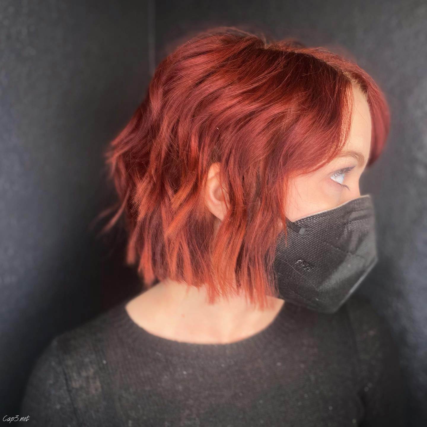 Auburn Red Layered Bob
