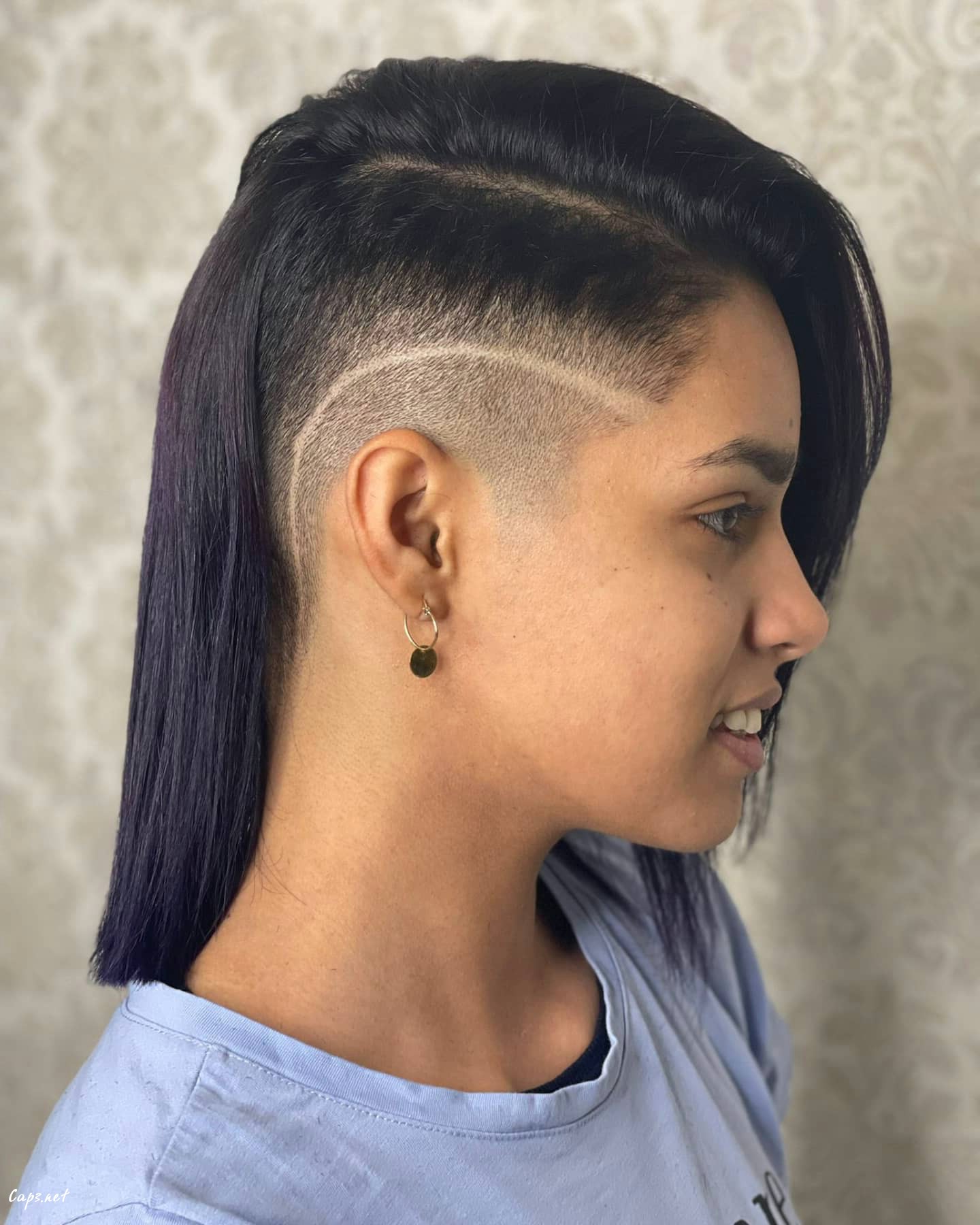 Black Hair With An Undercut