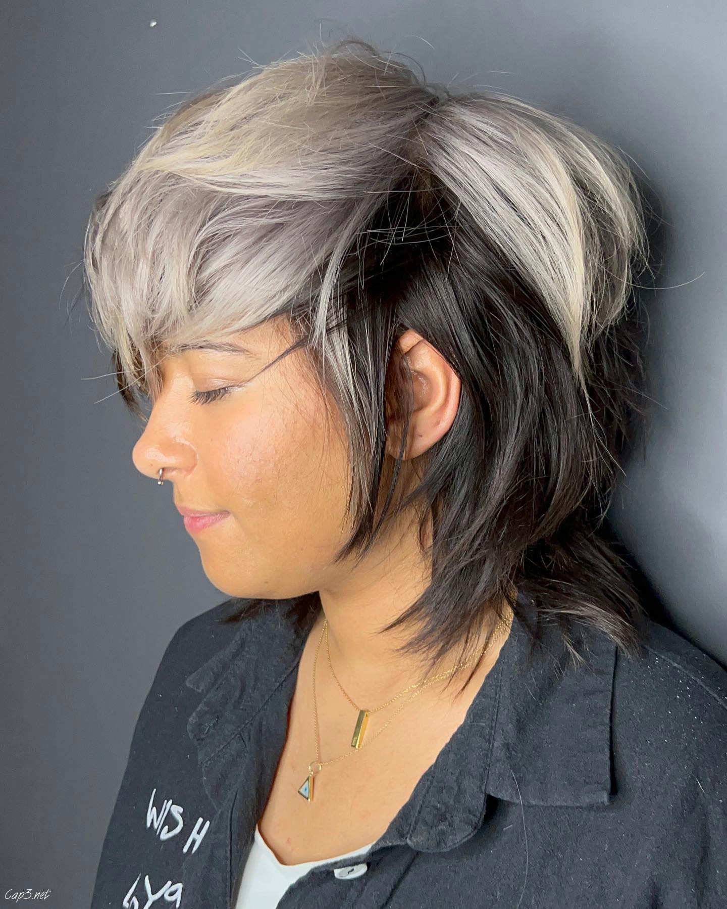 Blonde Mullet Voluminous Look