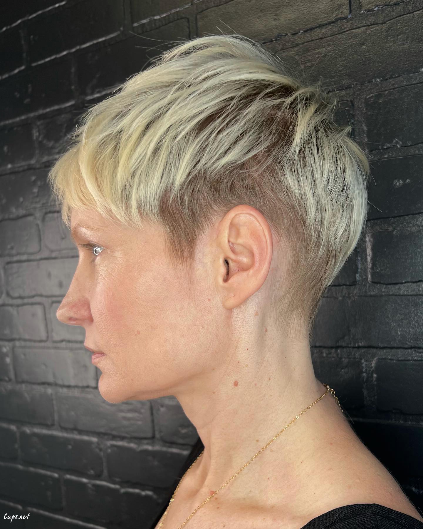 Blonde Pixie With An Undercut