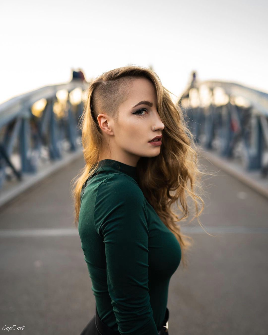 Blonde Side Swept Undercut Hairstyle