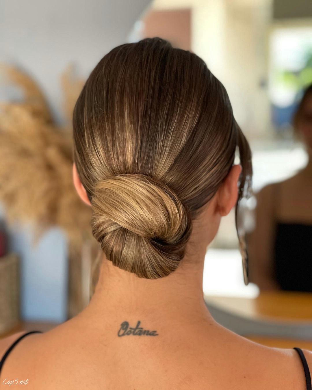 Bridal Hair Brown Messy Bun