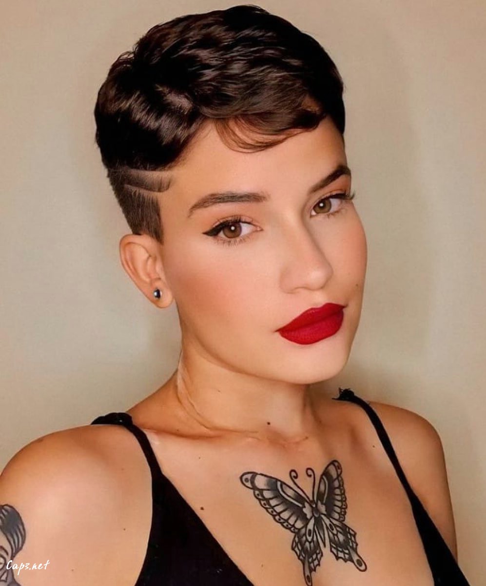Brown Pixie Hair With An Undercut