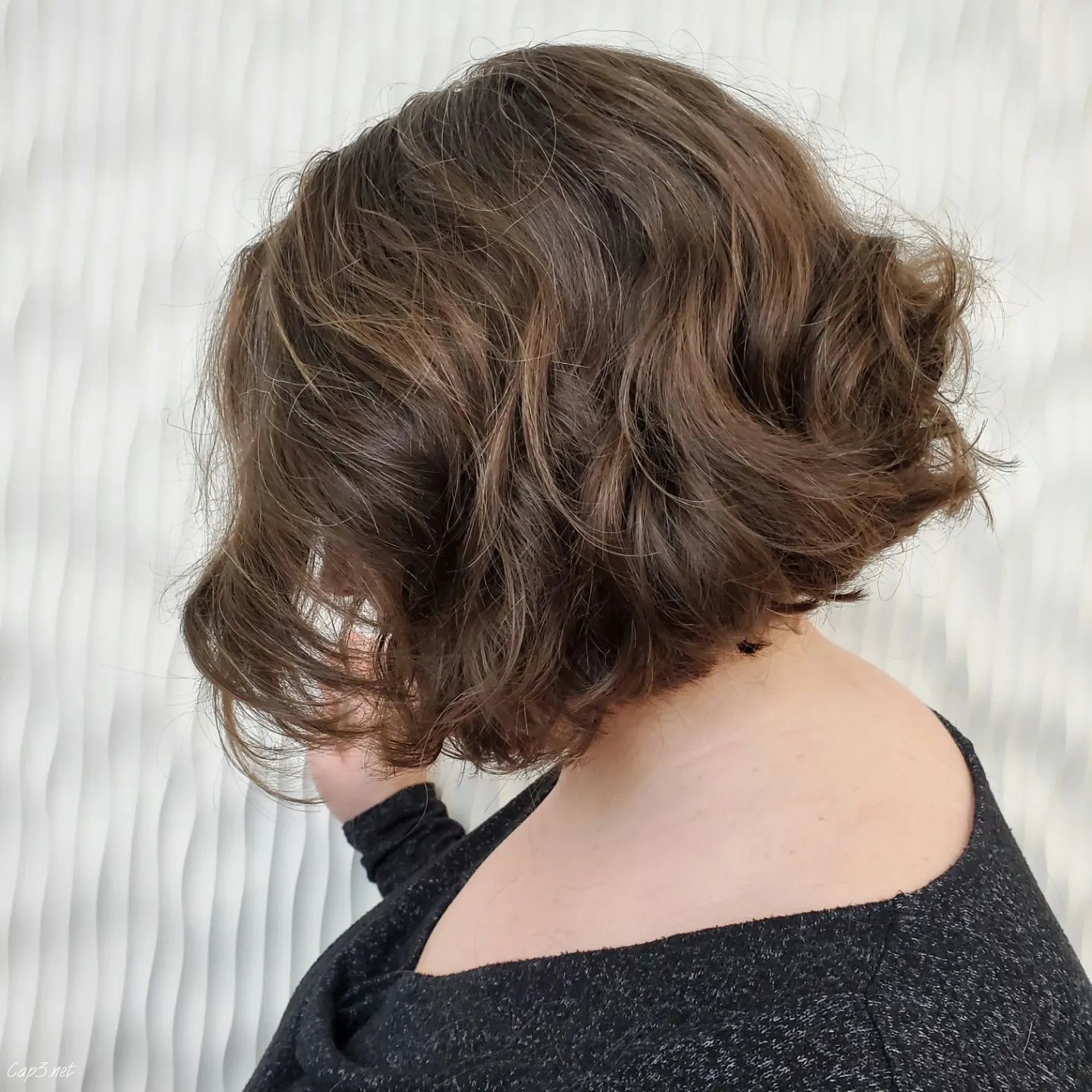 Brown Wispy Layered Bob