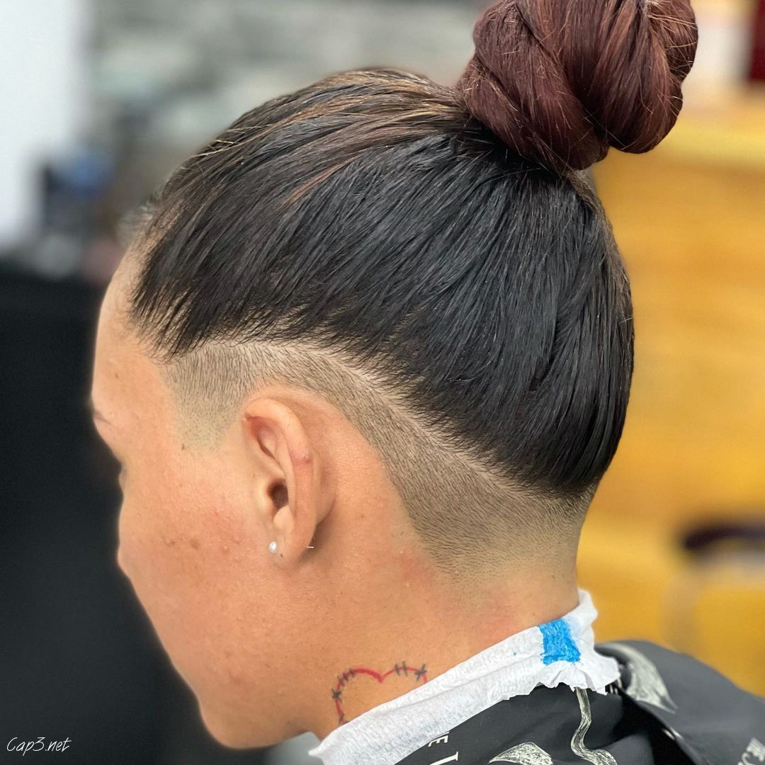 Bun Look Undercut Hairdo