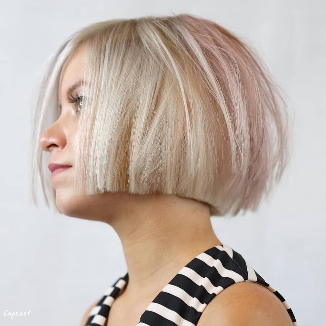 Chopped Blonde Bob Haircut