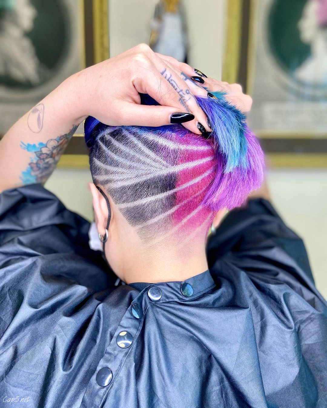 Colors Of The Rainbow Undercut Hairdo